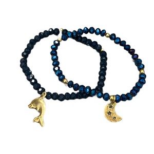 Blue Beaded Bracelets